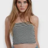 Hauts>Meet Me There Tube Top Striped