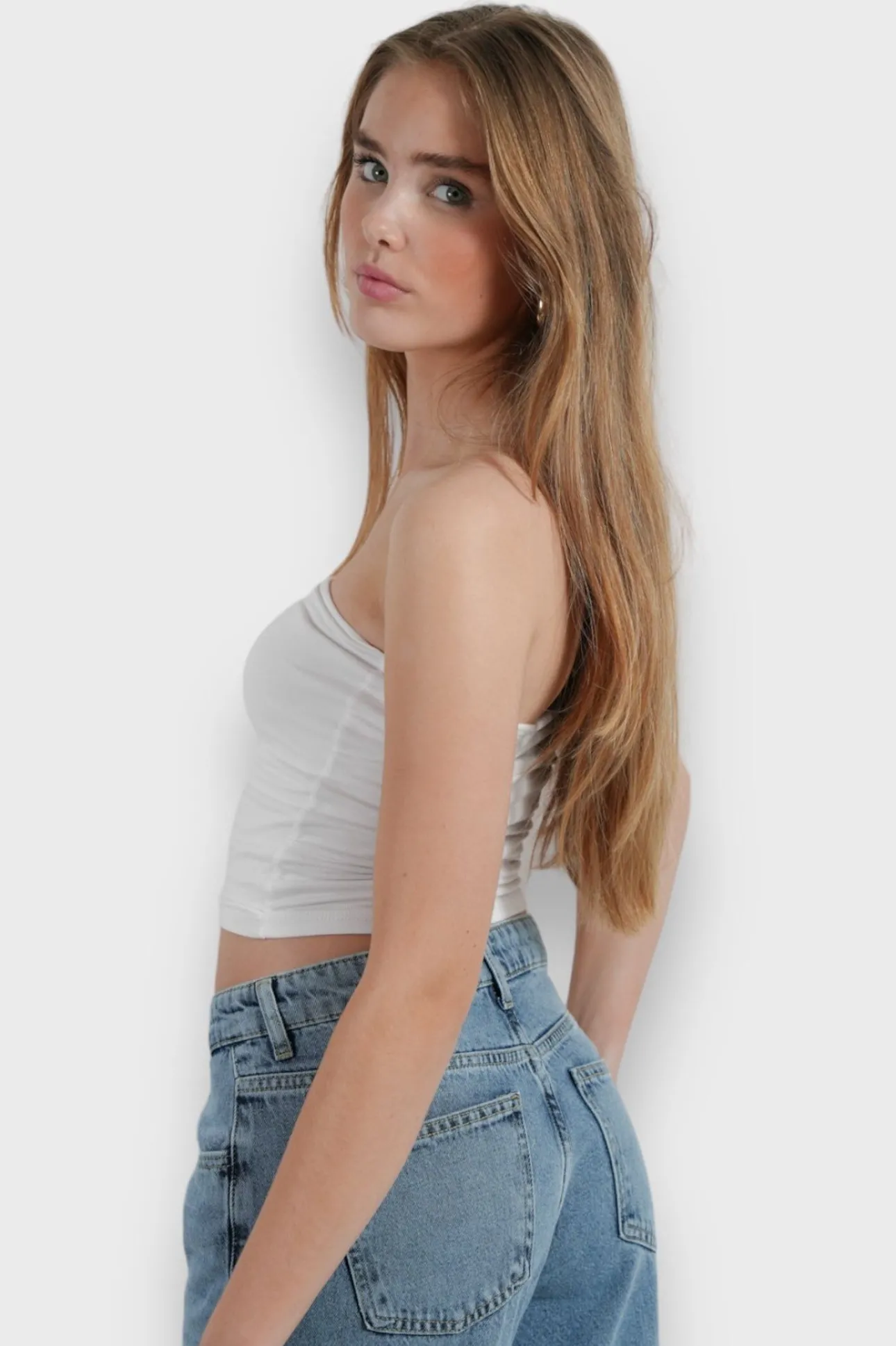 Hauts>Meet Me There Tube Top White