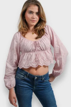Blouses>Meet Me There Violet Blouse Pink