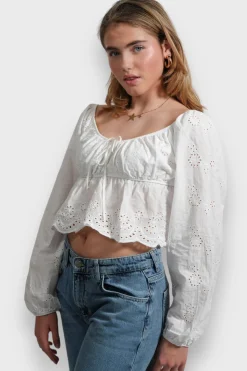 Hauts>Meet Me There Violet Blouse White